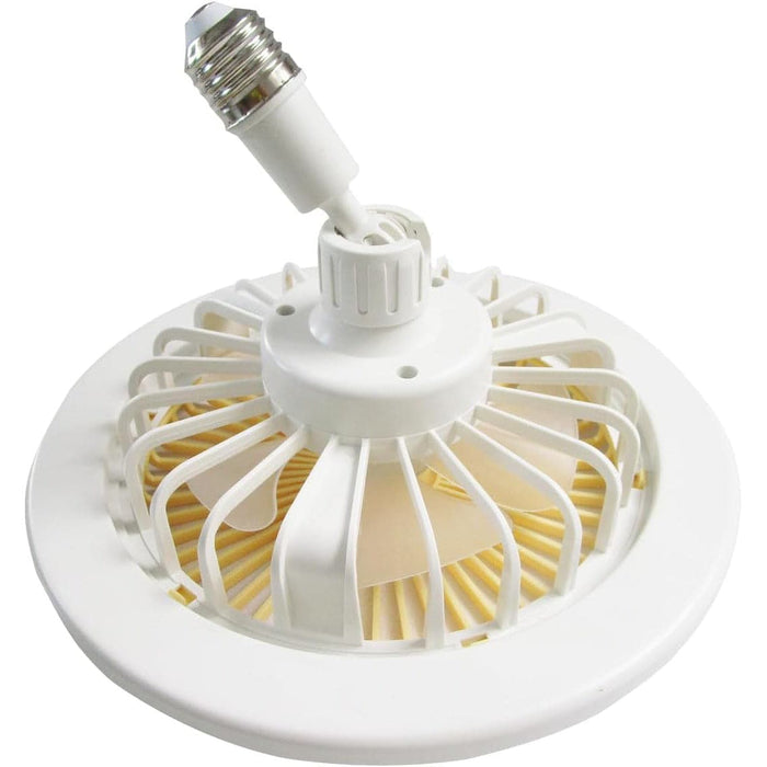 10 in. Enclosed Light Socket Fan with Universal Joint and Chamber for Aromatherapy Tablets, Mini Ceiling Fan Light with Remote-1-ErisView