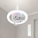 10 in. Small Portable Socket Light Fan, LED Dimmable Ceiling Fan with Light Remote Control, Modern Silent Indoor Flush Mount Ceiling Fan-ErisView