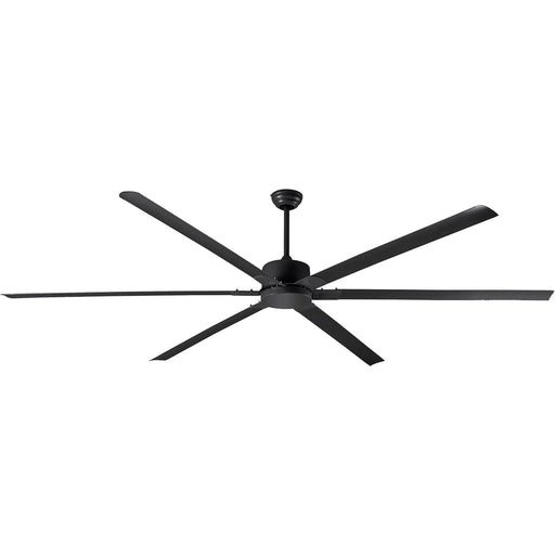 120 in. Huge Black Ceiling Fans, Industrial Downrod Mount Ceiling Fan with Hanger for Large Spaces, Warehouse Ceiling Fans-1-ErisView