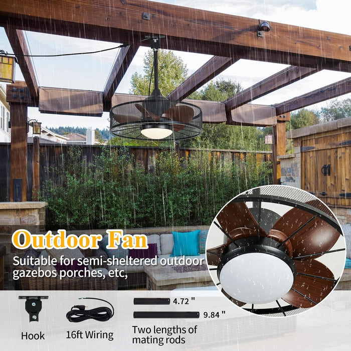 120 in. Wet Rated Outdoor Ceiling Fans with Light, Black Outdoor Fan with Remote for Patio Porch, Hanging Fan for Gazebo, Pergola Fan-7-ErisView