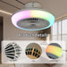 14 in. Smart Closed Ceiling Fan with Lights, RGB Ceiling Fan for Bedroom Living Rooms Children's Rooms-7-ErisView