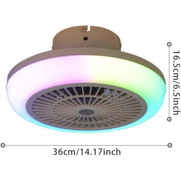 14 in. Smart Closed Ceiling Fan with Lights, RGB Ceiling Fan for Bedroom Living Rooms Children's Rooms-8-ErisView