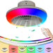 14 in. Smart Closed Ceiling Fan with Lights, RGB Ceiling Fan for Bedroom Living Rooms Children's Rooms-1-ErisView