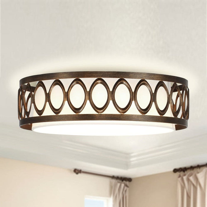 16 in. Modern Drum-Shaped LED Flush Mount Ceiling Light-ErisView