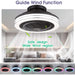 18 in. Low Profile Ceiling Fan with Music and Speaker, Bladeless Ceiling Fan with Light and Remote, Modern Flush Mount LED RGB Light for Bedroom Kids Room-4-ErisView