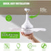 18 in. Stepless Dimming Ceiling Fan, Socket Ceiling Fan Light with Remote for Bedroom Kitchen Living Room-2-ErisView