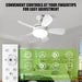 18 in. Stepless Dimming Ceiling Fan, Socket Ceiling Fan Light with Remote for Bedroom Kitchen Living Room-3-ErisView