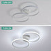 2-Ring Modern LED Flush Mount Ceiling Light Fixture, White Modern Dinning Ceiling Light for Living Room Kitchen Hallway Bedroom-ErisView