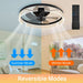 20 in. Black LED Ceiling Fan with Remote Control and Light, Dimmable Round Modern Ceiling Fan for Bedroom Living Room Dining Room Kitchen-ErisView