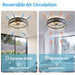 20 in. Bladeless Flush Mount Bedroom Ceiling Fans with Lights, Caged Low Profile Ceiling Fan with Lights and Remote-5-ErisView