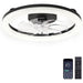 20 in. Dimmable Modern Flush Mount Ceiling Fan without Blades for Bedroom Living Room, Ceiling Fan on Low Ceiling with Lights and Remote-7-ErisView