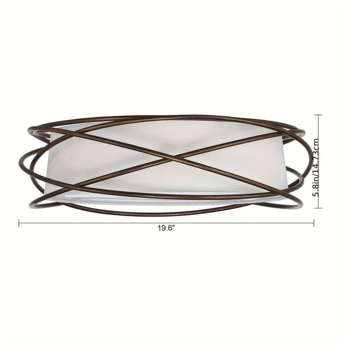 20 in. LED Modern Brown Flush Mount Ceiling Light-ErisView