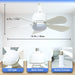 20 in. Quiet Ceiling Fans for Kitchen Bedroom Living Room Fan and Small Rooms, Socket Remote Control Ceiling Fan and Light-6-ErisView