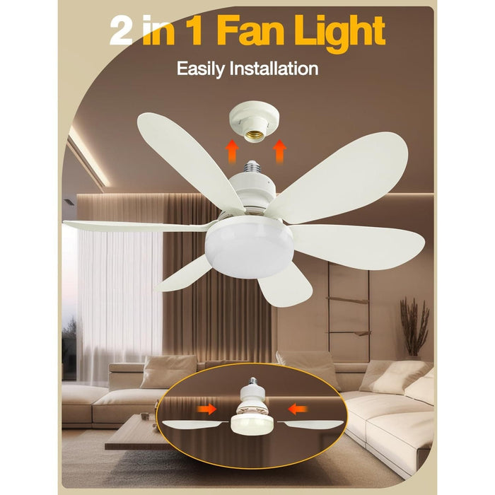 20 in. Screw In Socket Ceiling Fan for Kitchen Bedroom Dining Room Living Room Office, Remote Control Ceiling Fan and Light-4-ErisView