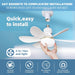 20.5 in. Bedroom Ceiling Fans with Lights, Mini Socket Ceiling Fan with Light, Small Ceiling Fan with Remote for Garage, White Kitchen Ceiling Fans-2-ErisView