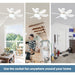 20.5 in. Bedroom Ceiling Fans with Lights, Mini Socket Ceiling Fan with Light, Small Ceiling Fan with Remote for Garage, White Kitchen Ceiling Fans-6-ErisView