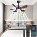 27 in. Small Ceiling Fan for Bedroom Kitchen Dining Room, Quiet Ceiling Fans, Ceiling Fans with Lights and Remote APP Control-1-ErisView