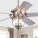 28 in. Silver Remote Control Ceiling Fans, Short Blade Ceiling Fan-5-ErisView