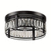 3-Light Black LED Flush Mount Ceiling Light Chandelier-ErisView