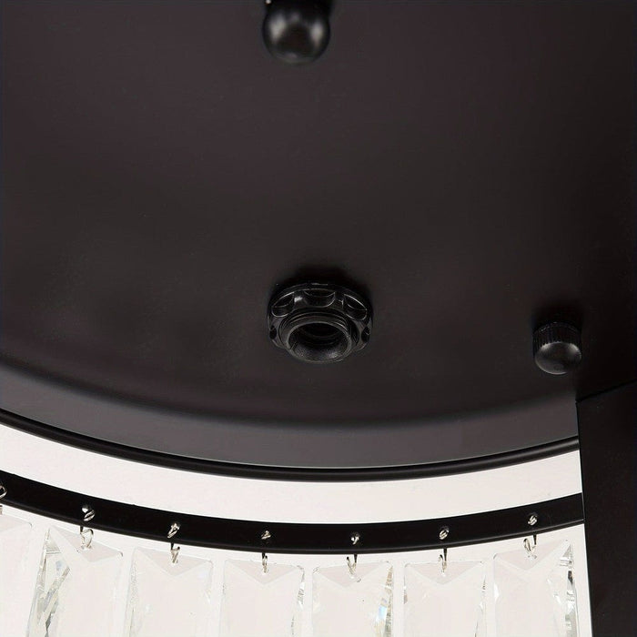 3-Light Black LED Flush Mount Ceiling Light Chandelier-ErisView