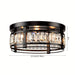 3-Light Black LED Flush Mount Ceiling Light Chandelier-ErisView