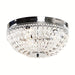 3-Light Bowl-Shaped Chrome Glam Flush Mount Light with Crystal Shade-ErisView