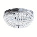 3-Light Bowl-Shaped Chrome Glam Flush Mount Light with Crystal Shade-ErisView