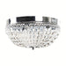 3-Light Bowl-Shaped Chrome Glam Flush Mount Light with Crystal Shade-ErisView