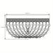 3-Light Bowl-Shaped Chrome Glam Flush Mount Light with Crystal Shade-ErisView