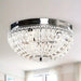 3-Light Bowl-Shaped Chrome Glam Flush Mount Light with Crystal Shade-ErisView