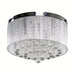 3-Light Chrome Drum Shaped Crystal Flush Mount Light-ErisView