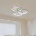 3-Light Ring Semi-Flush Mount Light, LED Ceiling Lamp with Inner Ring-ErisView