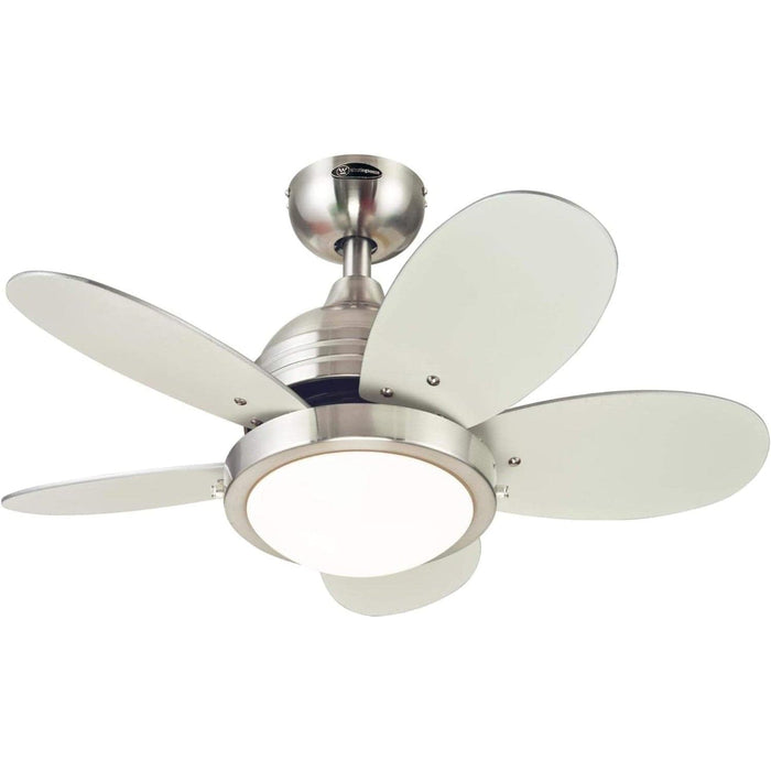 30 in. Brushed Nickel Ceiling Fan, Indoor Ceiling Fan with Light-3-ErisView