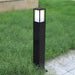 31.49 In. H Aluminum Black Bollard Pathway Lights with PC Lampshade, Stainless Steel Screws, and Easy Access Holes for Simple Installation-ErisView-3