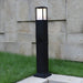 31.49 In. H Aluminum Black Bollard Pathway Lights with PC Lampshade, Stainless Steel Screws, and Easy Access Holes for Simple Installation-ErisView-4