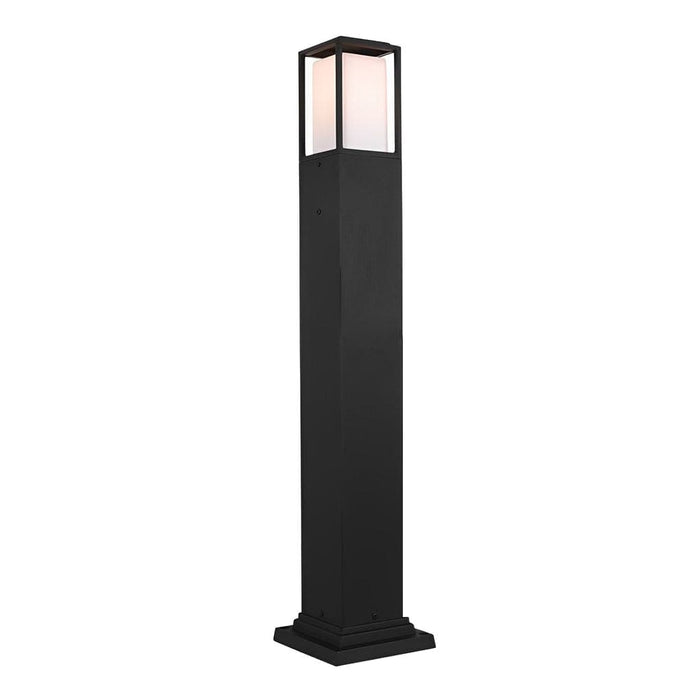 31.49 In. H Aluminum Black Bollard Pathway Lights with PC Lampshade, Stainless Steel Screws, and Easy Access Holes for Simple Installation-ErisView-7