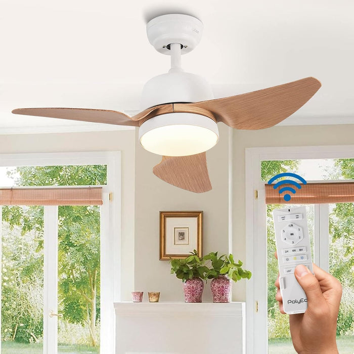 35 in. Ceiling Fans with LED Lights, 3 Blades Flush Mount Outdoor Remote Control Fan, Waterproof Modern Ceiling Fan for Indoor and Outdoor Use-1-ErisView