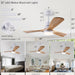 36 in. Ceiling Fan with Light and Remote, Modern Outdoor Fan, Indoor 3 Blade Wood Ceiling Fan for Kids' Room Bedroom, Office Ceiling Fan-2-ErisView