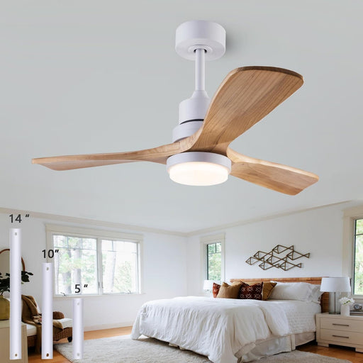 36 in. Ceiling Fan with Light and Remote, Modern Outdoor Fan, Indoor 3 Blade Wood Ceiling Fan for Kids' Room Bedroom, Office Ceiling Fan-1-ErisView