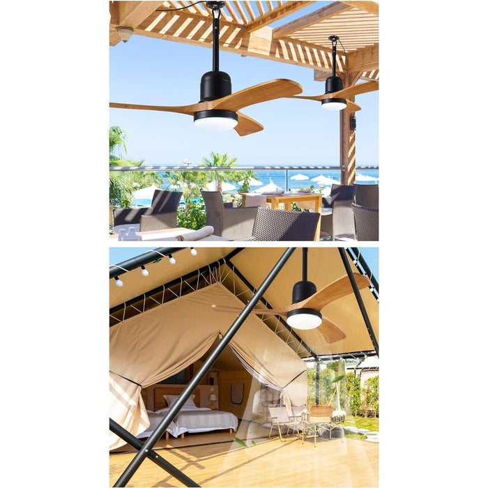 36 in. Outdoor Gazebo Fan with Light, Waterproof Outdoor Ceiling Fans with Remote, Outdoor Hanging Gazebo Fan with Light, Outdoor Patio Fans-8-ErisView