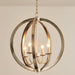 4 - Light Dimmable Wagon Wheel Chandelier, Modern Haning Adjustable Chandelier for Living Room Dining Room-ErisView