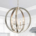 4 - Light Dimmable Wagon Wheel Chandelier, Modern Haning Adjustable Chandelier for Living Room Dining Room-ErisView