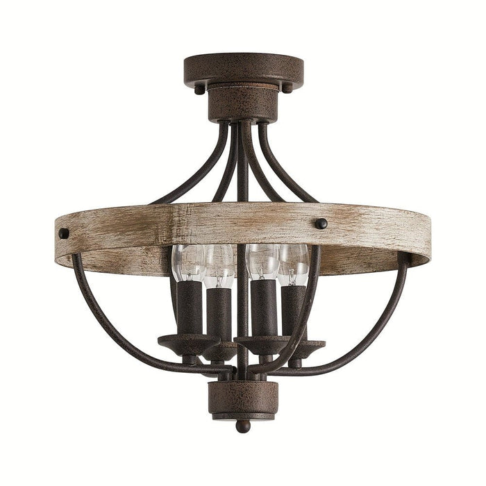 4-Light Farmhouse Semi Flush Mount Light for Dining Room Kitchen Island Living Room-ErisView