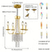 4-Light Luxury Gold Crystal Pendant Light, Modern Candle Ceiling Pendant Light Fixture for Kitchen Island Dining Room Hallway Foyer Bedroom-ErisView