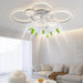 41 in. Modern Ceiling Fan with Light for Living Room, Flush Mount Ceiling Fan with Dimmable LED Light and Remote Control for Kids Room Bedroom-6-ErisView