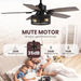 42 in. Caged Ceiling Fan, Best Outdoor Ceiling Fan with Light and Remote APP Control for Patio, Indoor Black Ceiling Fan for Bedroom Living Room-6-ErisView