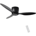 42 in. Ceiling Fan NO Light, Black Ceiling Fan with Remote, 3 Blade Modern Fan with Light, Reversible Quiet Ceiling Fans for Patio Living Room Bedroom-1-ErisView