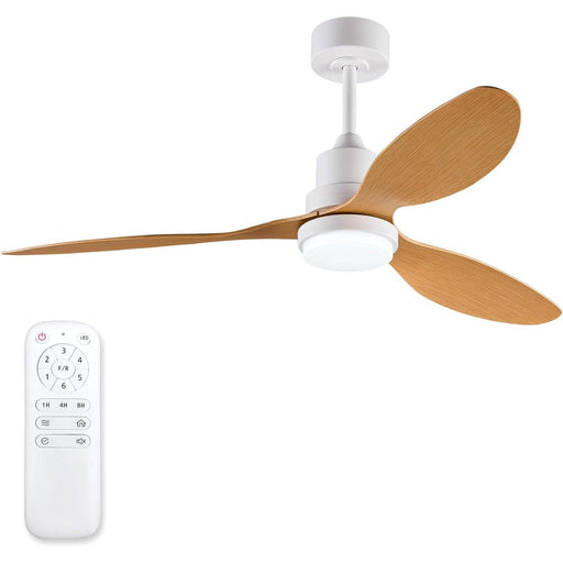 42 in. Ceiling Fan with Light and Remote, 3 Blades and Downrod, Popular Ceiling Fans, Indoor Outdoor Ceiling Fans for Patio Bedroom Living Office Kitchen-1-ErisView