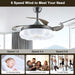 42 in. Ceiling Fan with Lights and Remote, Quiet Reversible Ceiling Fan for Bedroom Living Room Dining Room-3-ErisView