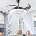 42 in. Ceiling Fan with Lights and Remote, Quiet Reversible Ceiling Fan for Bedroom Living Room Dining Room-1-ErisView